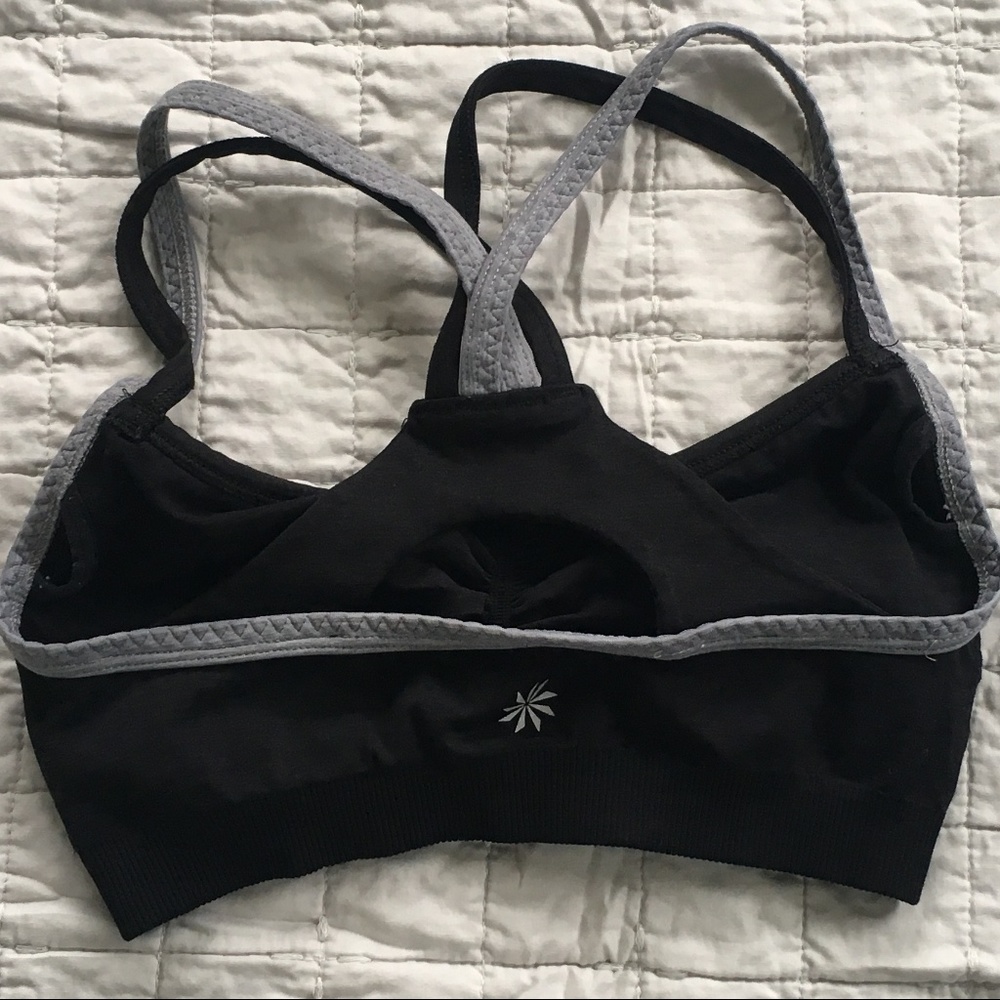 Athleta Namaste Bra Black / Gray Sz S